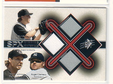 2001 SPx Winning Materials Update Trios #SJC Schilling/R.John/Clemens