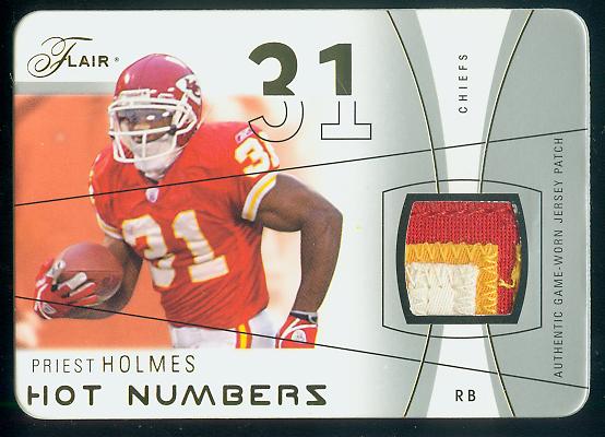 2004 Flair Hot Numbers Game Used Die Cut Patches #HNPH Priest Holmes