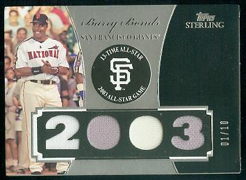 2006 Topps Sterling Moments Relics #BBAS12 Barry Bonds 2003