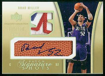 2004-05 Exquisite Collection Signature Shots Patches #BM Brad Miller