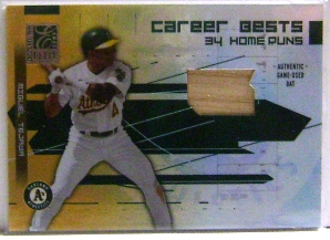 2003 Donruss Elite Career Bests Materials #20 Miguel Tejada HR Bat
