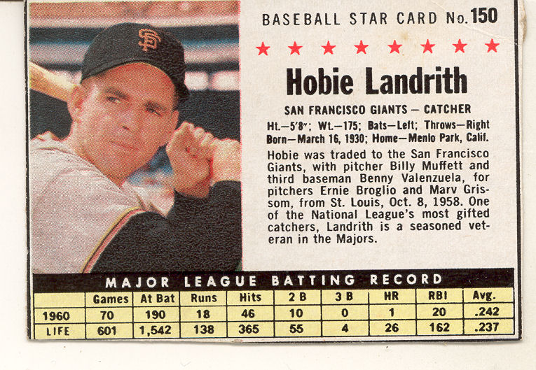 1961 Post #150B Hobie Landrith BOX