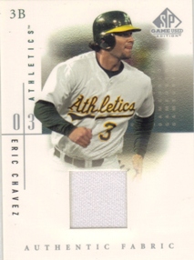 2001 SP Game Used Edition Authentic Fabric #EC Eric Chavez