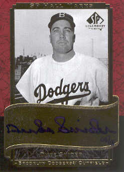2003 SP Legendary Cuts Hall Marks Autographs #DS2 Duke Snider Blue/15