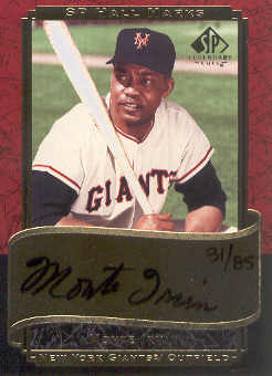 2003 SP Legendary Cuts Hall Marks Autographs #MI1 Monte Irvin Black/85