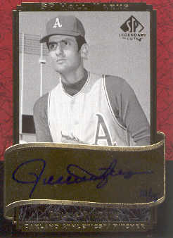 2003 SP Legendary Cuts Hall Marks Autographs #RF2 Rollie Fingers Blue/15 front image