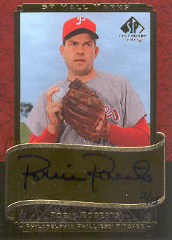 2003 SP Legendary Cuts Hall Marks Autographs #RR2 Robin Roberts Blue/15