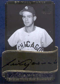 2003 SP Legendary Cuts Hall Marks Autographs Blue #LA Luis Aparicio