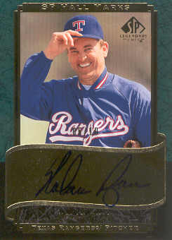 2003 SP Legendary Cuts Hall Marks Autographs Green #NR Nolan Ryan