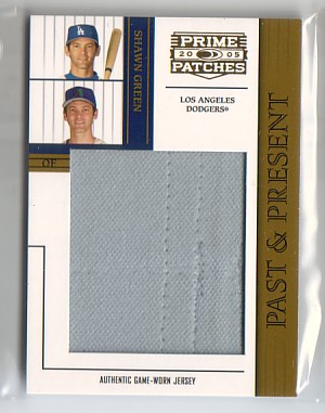 2005 Prime Patches Past and Present Jumbo Swatch #17 Shawn Green/532