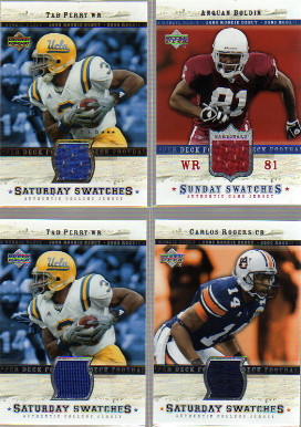 2005 Upper Deck Rookie Debut Saturday Swatches #SACR Carlos Rogers