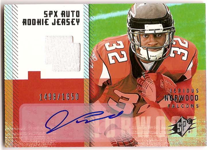 2006 SPx #206 Jerious Norwood JSY AU RC
