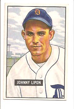 1951 Bowman #285 Johnny Lipon RC