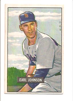 1951 Bowman #321 Earl Johnson