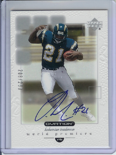 2001 Upper Deck Ovation Rookie Autographs #146 LaDainian Tomlinson
