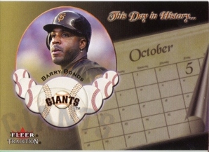 2002 Fleer Tradition This Day in History #2 Barry Bonds