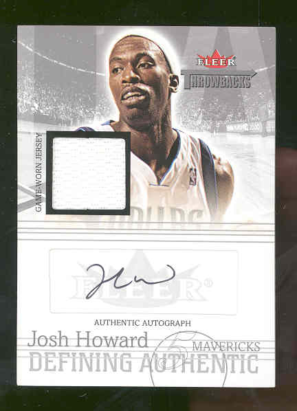 2004-05 Fleer Throwbacks Defining Authentic Jerseys Autographs Silver #JH Josh Howard/149