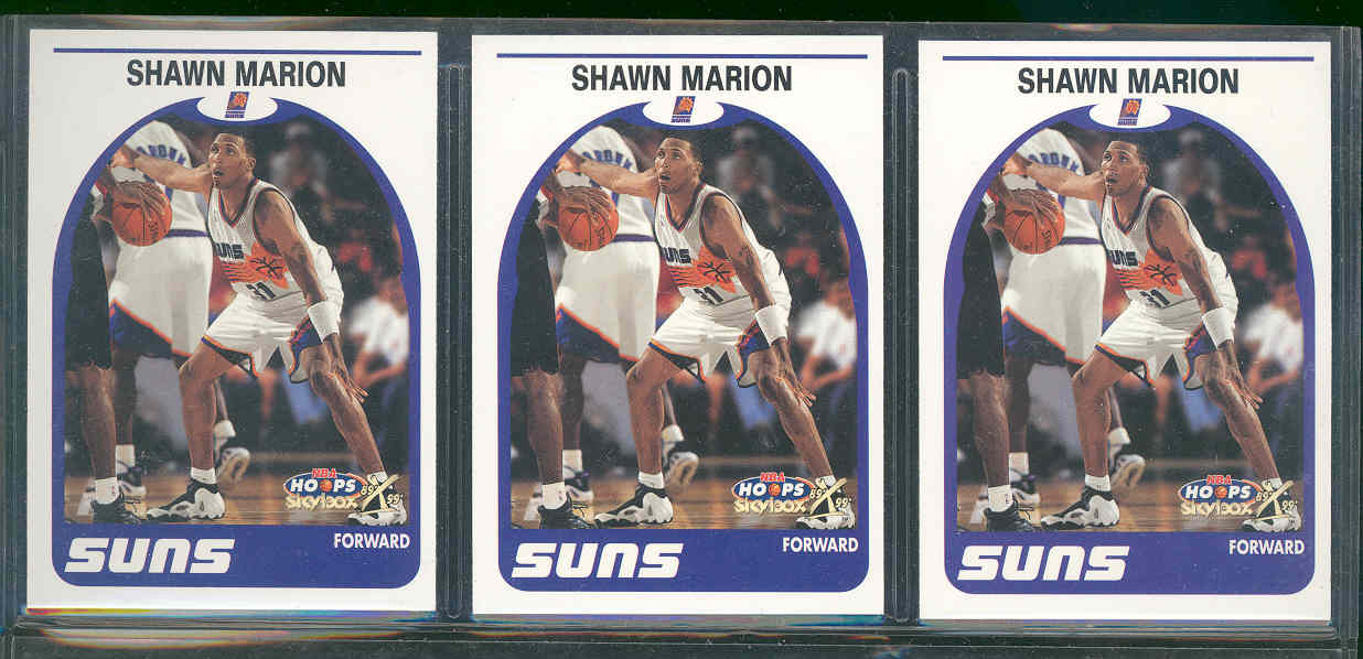 (3) Card Lot 1999-00 Hoops Decade #95 Shawn Marion Phoenix Suns Rookie