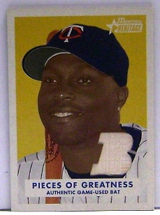 2006 Bowman Heritage Pieces of Greatness #TH Torii Hunter Bat B