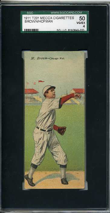 1911 Mecca Double Folders T201 #5 Mordecai Brown/Solly Hofman
