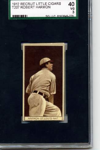 1912 T207 Brown Background #76 Robert Harmon