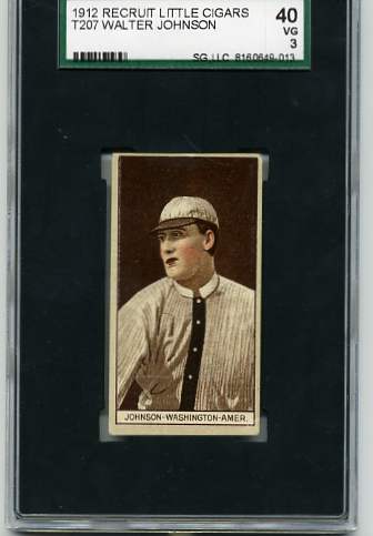 1912 T207 Brown Background #87 Walter Johnson