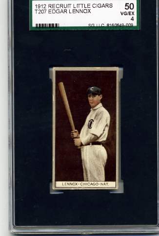 1912 T207 Brown Background #103 Ed Lennox