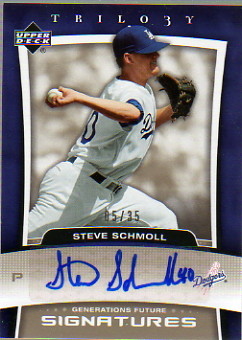 2005 Upper Deck Trilogy Generations Future Signatures Gold #SS Steve Schmoll