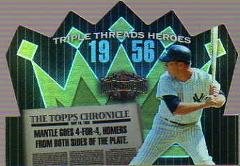 2006 Topps Triple Threads Heroes Die Cut #56MM2 Mickey Mantle