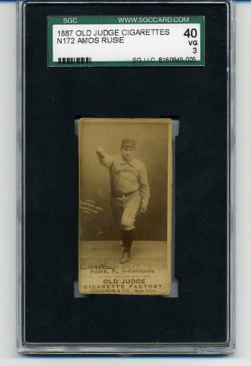 1887-90 Old Judge N172 #446 Amos Rusie Indianapolis