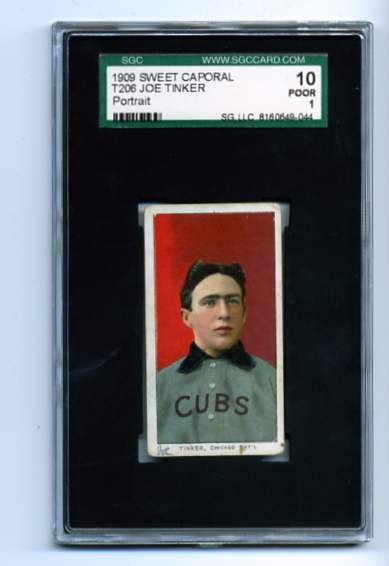 1909-11 T206 #490 Joe Tinker Portrait
