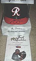 Andruw Jones autographed ( signed ) mini-helmet