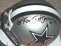 Ed TOO TALL Jones autographed ( signed ) Dallas Cowboys mini-helmet