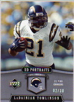 2005 UD Portraits Platinum #79 LaDainian Tomlinson