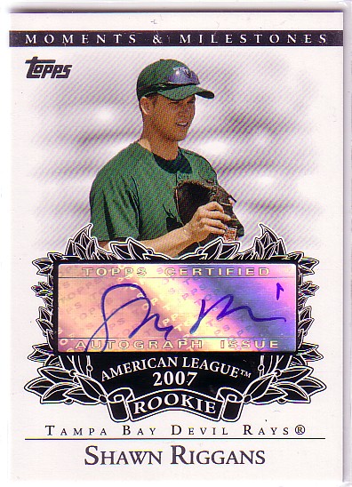 2007 Topps Moments and Milestones Rookie Autographs #SR Shawn Riggans