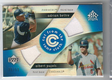 2005 Reflections Cut From the Same Cloth Dual Jersey Blue #AA A.Beltre/A.Pujols