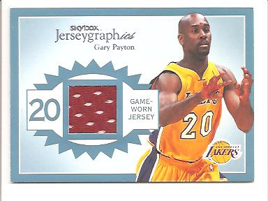 2003-04 SkyBox Autographics Jerseygraphics #GP Gary Payton/350