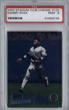 2000 Stadium Club Chrome Baseball #175 Sammy Sosa Mint PSA 9 NICE!