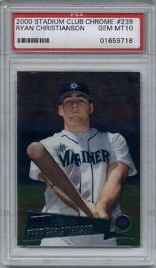 2000 Stadium Club Chrome Baseball  #239 Ryan Christianson Draft Pick Rookie Gem Mint PSA 10 