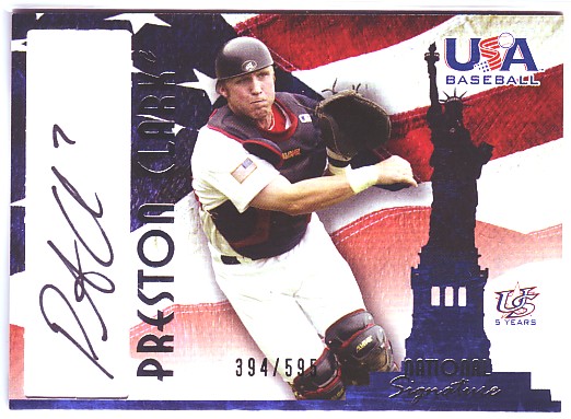 2006-07 USA Baseball Signatures Black #5 Preston Clark