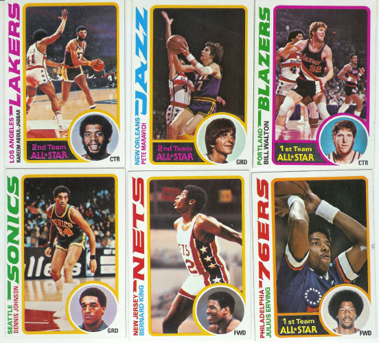 1978-79 Topps Basketball Complete Set (132 Card Set) Includes Dennis Johnson & Bernard King Rookies + Bill Walton, Gervin, Pete Maravich, Kareem Abdul-Jabaar & Julius Erving