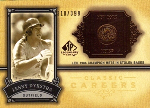 2005 SP Legendary Cuts Classic Careers #LD Lenny Dykstra