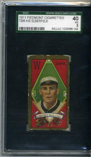 1911 T205 Gold Border #59 Kid Elberfeld