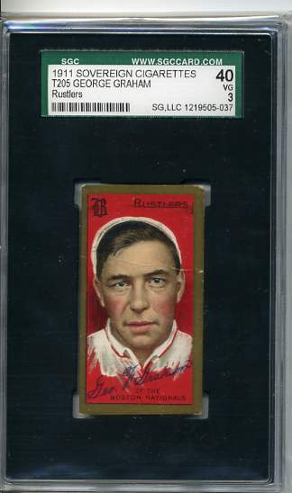 1911 T205 Gold Border #78 Geo. F. Graham Rustlers
