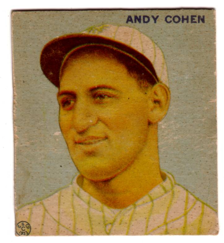 1933 Goudey #52 Andy Cohen RC