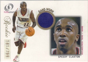 2000-01 Fleer Legacy #106 Speedy Claxton JSY RC