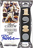 2006 Topps Sterling Moments Relics Prime #RCAAS14 Rod Carew 1980