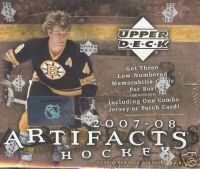 2007 - 08 ( 2008 ) Upper Deck Artifacts NHL Hockey Factory Sealed Hobby Box - 1 Autograph & 3 Memorabilia ( 1 Combo ) Cards & 3 Rookies Per Box On Avg. - In Stock Now 
