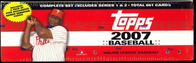 2007 Topps Unopened Baseball Factory Sealed Complete Set (Colorful Red Ryan Howard Box) (666 Cards)