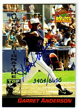 1994 Signature Rookies Signatures #5 Garret Anderson